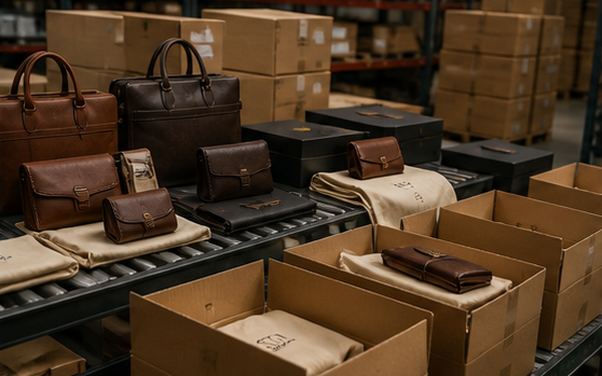 Export packing for leather goods