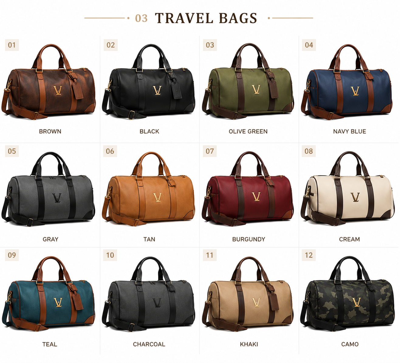 Foldable Leather Garment Bag