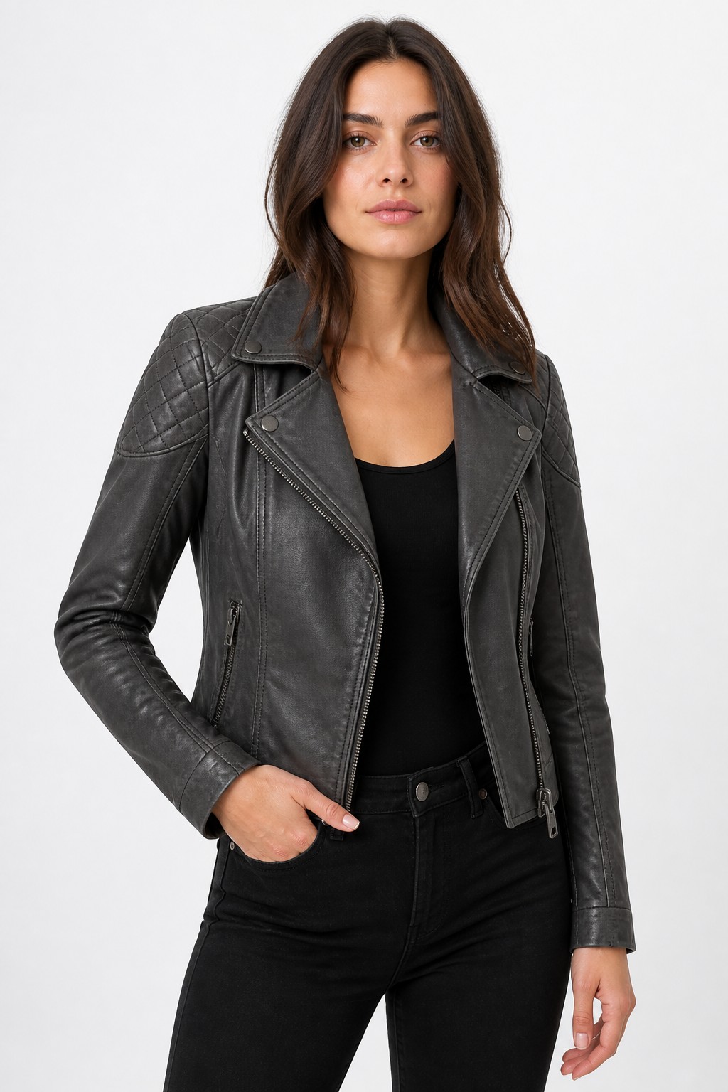 Biker Quilted Leather Jackets 08