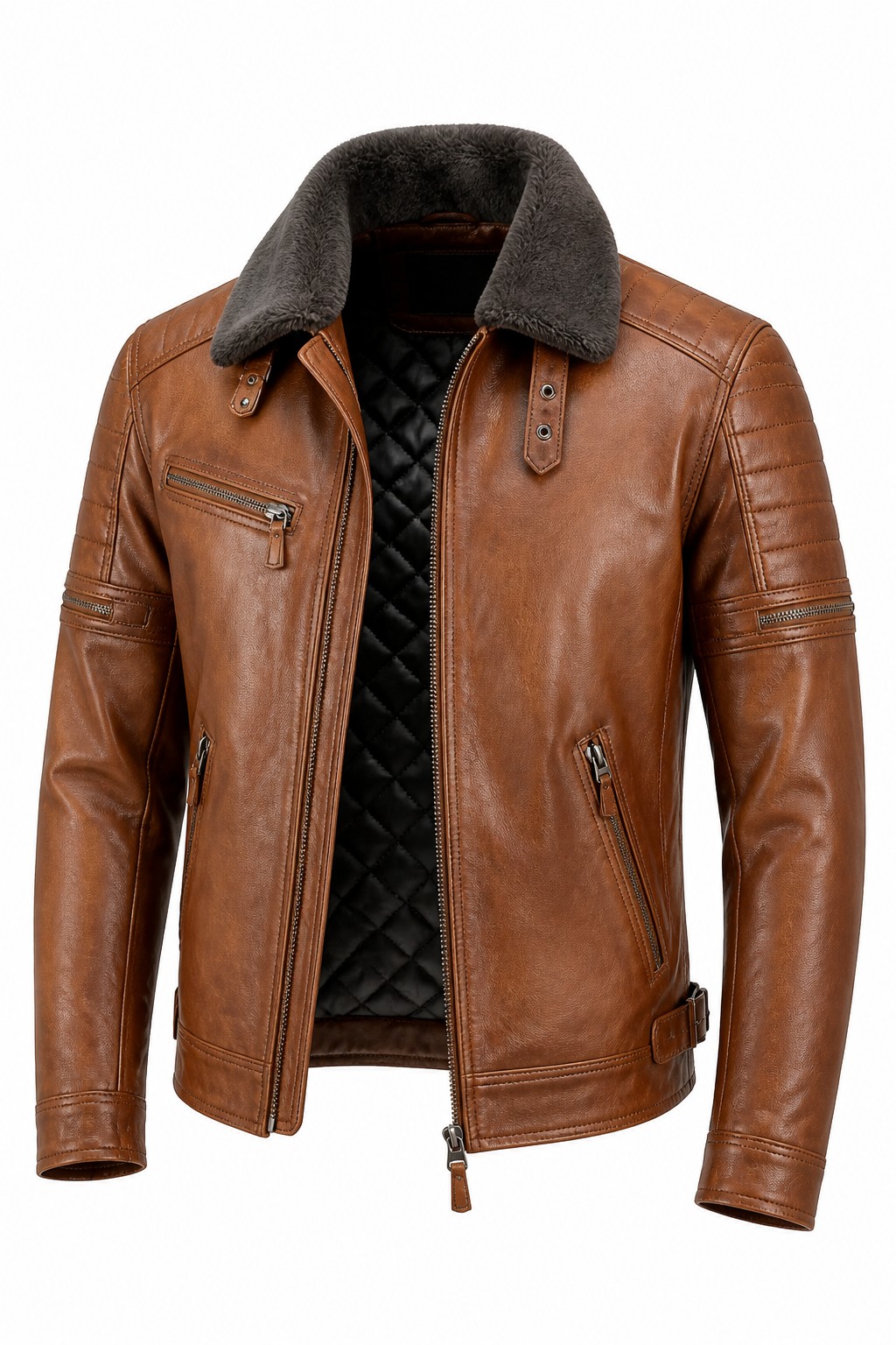Fur Lined Leather Jackets 07