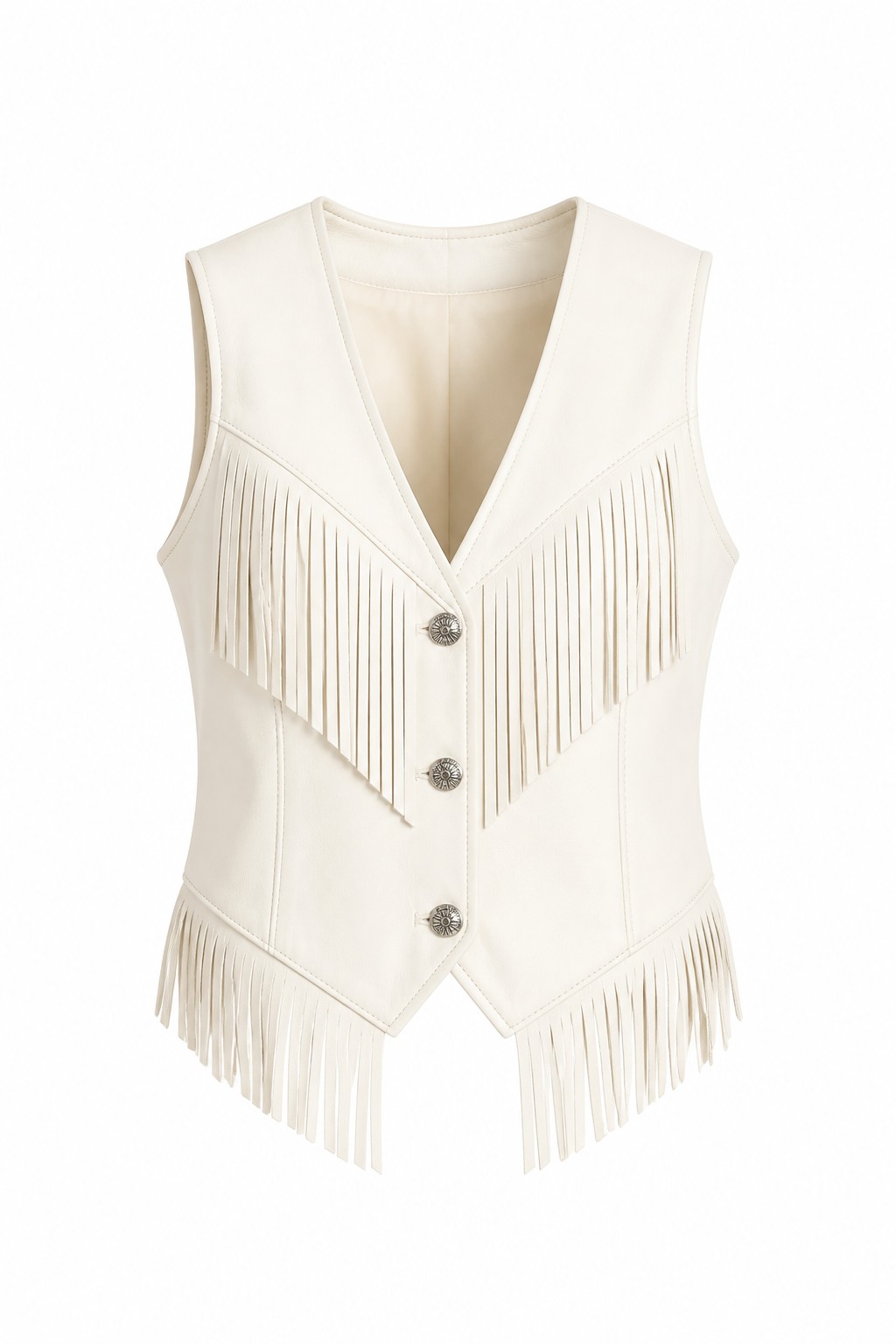 Western Fringe Leather Vests 04